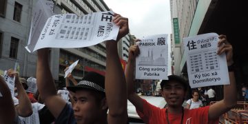 Tách biệt ký túc xá và công xưởng và thông tin đa ngôn ngữ cho di công nước ngoài